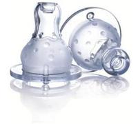 Nuby lot 2 tétines silicone col standard 0/12m G