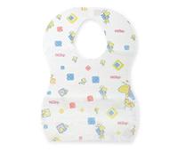 Nûby Lot de 10 Bavoirs Jetables - Blanc / Imprimés Couleurs