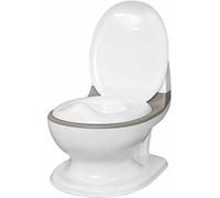 Nuby Pot d'apprentissage My Real Potty – Facile à nettoyer, bruit de rinçage – 18 mois+ Gris