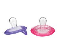 Nûby Natural Flex Set de 2 Sucettes Cerise 0-6 Mois Rose