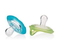 Nûby Natural Flex Set de 2 Sucettes Cerise 0-6 Mois Vert