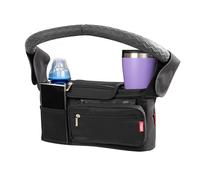 Nuby Organisateur de Poussette Deluxe avec Pochette Amovible - Sac Universel pour Poussette/Landau - Installation Facile - Porte-Gobelet et Bandoulière