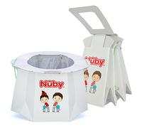 Nuby Pot de voyage jetable avec doublure - Pot pliable et portable ; pot essentiel pour le camping, les voyages et les trajets en voiture - Pot de voyage pour tout-petit, 1 paquet