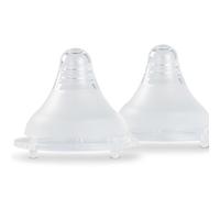 Nuby RapidBottle Lot de 2 tétines pour RapidBottle - Stérilisation rapide - Design semblable à la poitrine - Valves anti-coliques - Lot de 2