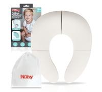 Nuby - Réducteur de toilettes pliable de voyage pour enfants - Avec ventouses intégrées - S’adapte à la plupart des toilettes - Inclut sac de rangement - Supporte jusqu’à 27 kg - 18M+