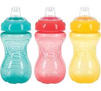 Nuby sans déborder Easy Grip 283,5 gram Sippy Tasses Lot de 3