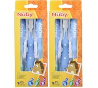 Nuby - set de brosse à dents bleu - 1 pièce (Lot de 2)