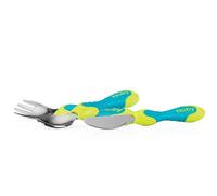 Nûby Set de Couverts de Fourchette/Cuillère/Couteau en Inoxydable 12+ Mois
