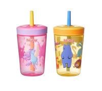 Nuby Sip It Swirler Cup - Gobelet pour enfant avec paille à 360° | Anti-déversement | 420 ml | Convient aux enfants de 18 mois | Lot de 2 (rose et jaune)