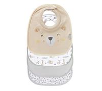 Nuby Snug n Dry Bavoirs Coton Organique, Col Rembourré, +0 Mois, Lot de 4