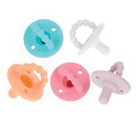 Nuby Softees - Sucettes en 100% Silicone pour Bébé - anneau de dentition - Lot de 5 - Dès la Naissance - Apaise Bébé