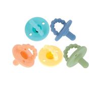 Nuby Softees - Sucettes en Silicone pour Bébé - anneau de dentition - Lot de 5 - Dès la Naissance - Apaise Bébé