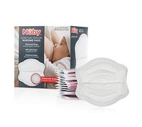 Nuby Stay-Dry Lot de 60 coussinets d'allaitement jetables ultra-fins en nid d'abeille