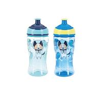 Nuby Super Slurp Gourde Débit Libre, Lot de 2, 360ml, +18 Mois, Astronaute