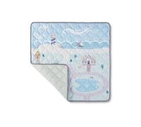 Nuby Tapis de jeu matelassé pour bébé - Tapis de sol rembourré avec antidérapant - Convient dès la naissance - Lavable en machine - 127 x 127 cm - Village balnéaire