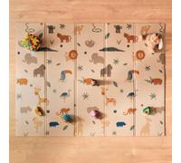 Nuby Tapis d'éveil réversible pour bébé – Léger et pliable, 150×200×1 cm – Safari