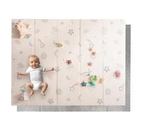 Nuby Tapis d'Éveil Réversible pour Bébé | Tapis Léger et Pliable pour Jouer sur le Sol | Facile à Ranger et pour les Voyages | 150x200x1cm | Étoiles et Ciel