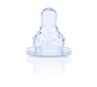 Nûby Tétines - Lot 2 tétines silicone biberons col standart - 3V - 0+
