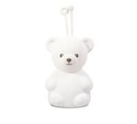 Nuby Veilleuse en forme d'ours en forme d'ourson en silicone avec fermeture facile à suspendre | Rechargeable par USB | Lumière douce et chaude | Appuyez pour changer