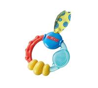 Nuby Wacky Anneau de Dentition Coloré, Gencives Sensibles, +3 Mois | Jouet de dentition coloré, multiples surfaces, stimule la motricité orale & soulage en douceur les gencives de bébé