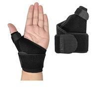NuCamper Attelle de poignet canal carpien main gauche pour hommes femmes, sommeil du poignet de nuit prend en charge les attelles stabilisateur de bras avec manchon (Type-B, noir)