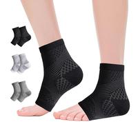 NuCamper Compression Chevillère, Attelle Cheville, Chevillere de Maintien Sport, Homme Femme, Chaussettes pour Fasciite Plantaire, Entorse, Arthrite, Tendon d'Achille, Douleurs Articulaires, Course