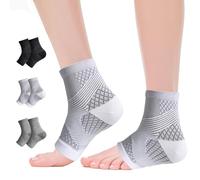 NuCamper Compression Chevillère, Attelle Cheville, Chevillere de Maintien Sport, Homme Femme, Chaussettes pour Fasciite Plantaire, Entorse, Arthrite, Tendon d'Achille, Douleurs Articulaires, Course