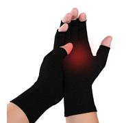 NuCamper Gants de Compression Gants Arthrose pour Demmes et Hommes Respirants et de Soutien Sans Doigts Gants Soulage les Arthrite, Tendinite, Entorse, Syndrome de Canal