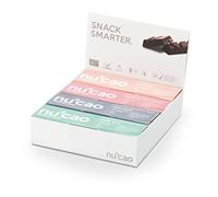 nucao Le super snack bio & vegan - délicieux chocolat vegan aux graines de chanvre croquantes & au cacao cru l Boîte Mix (8) l Paleo Bar l Low Carb l Raw l Clean Eating l Brain Food |