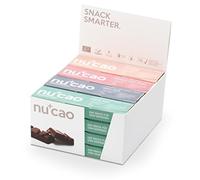 nucao Le super snack bio & vegan - délicieux chocolat vegan aux graines de chanvre croquantes & au cacao cru l Boîte Mix (16) l Paleo Bar l Low Carb l Raw l Clean Eating l Brain Food |