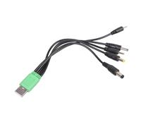 Nucelit Câble d'extension répartiteur d'alimentation 5 V USB vers 5,5 x 2,1 mm, 4 x 1,7 mm, 2 x 0,6 mm, 2,5 x 0,7 mm, 3,5 x 1,35 mm pour brosse à dents électrique, lampe de bureau