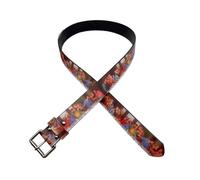 Nucelit Ceinture rétro sur le thème de la peinture classique - Ceinture de la Cène en cuir PU - Design réglable pour offrir la dernière Cène - Ceinture rétro, 110 cm., taille unique