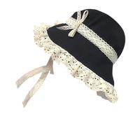 Nucelit Chapeau en dentelle victorienne foncé pour femmes et filles sur le thème victorien, fête de jardin, accessoires cosplay bonnet en dentelle