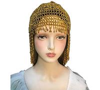Nucelit Coiffe en perles pour femme - Cléopâtre exotique - Accessoire de cheveux pour danse du ventre - Accessoire de cheveux pour fête, mariage, spectacle, coiffe pour femme