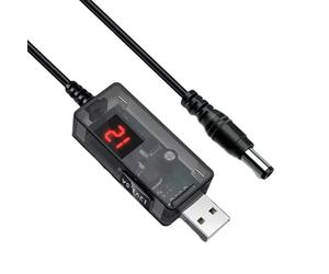 Nucelit Convertisseur de câble réglable de 5 V à 12 V en PVC - Mécanismes de construction pour la musique de voiture et le chargement de gadgets portables