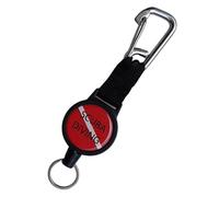 Nucelit Cordon de traction en acier inoxydable avec crochet - Câble rétractable - Cordon télescopique pour plongée sous-marine - Équipement d'extérieur essentiel - Attache en acier inoxydable, a