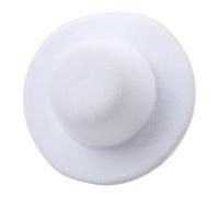 Nucelit Elegant Millinery Base Bibi avec base de chapeau des années 1920 pour filles et femmes Petit perchoir rond soucoupe élégante, blanc, taille unique