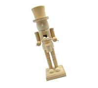 Nucelit Figurine de Noël en bois brut de 25,5 cm - Casse-noisette - Figurine de soldat - Décoration de collection