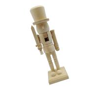 Nucelit Figurine de Noël en bois brut de 25,5 cm - Casse-noisette - Figurine de soldat - Décoration de collection
