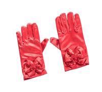 Nucelit Gants à nœud papillon pour enfants pour spectacle d'art, uniforme, fête, scène, uniforme formel, accessoires de port pour enfants, pour femmes, costume, Rouge, taille unique