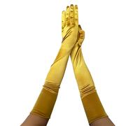 Nucelit Gants de dîner de soirée pour mariage, bal de fin d'année, pour femmes et filles, thème des années 1920, opéras musicaux, danse, gants de mariée pour mariage, doré, taille unique