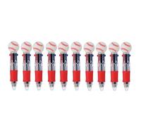 Nucelit Lot de 10/20/30 stylos à bille 4 couleurs avec motif balle de sport pour étudiants - Marqueur multicolore