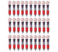 Nucelit Lot de 10/20/30 stylos à bille 4 couleurs avec motif balle de sport pour étudiants - Marqueur multicolore