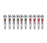 Nucelit Lot de 10/20/30 stylos à bille 4 couleurs avec motif balle de sport pour étudiants - Marqueur multicolore