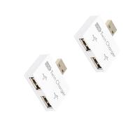 Nucelit Mini rallonge USB 2.0 à double port pour ordinateur - Centre de transfert de données pour machine à écrire - USB A mâle vers femelle