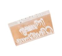 Nucelit Moules de cuisson de qualité alimentaire pour biscuits de Noël avec vœux anglais