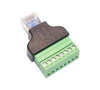 Nucelit Pas besoin de soudure RJ45 mâle vers bornes 8 broches adaptateurs blindés pour réduire les installations Ethernet pour divers adaptateurs de câble Ethernet électroniques