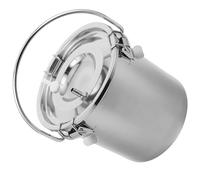 Nucelit Seau professionnel en acier inoxydable pour machine à traire 3 L/5 L pour bovins, moutons et chèvres