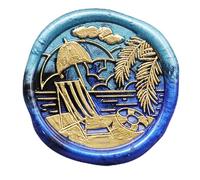 Nucelit Tampon de cire pour tête de 2,5 cm - Interface à vis en laiton - Facile à remplacer - Pour scrapbooking de mariage - Kit vintage de têtes de fleurs de rechange pour mariage