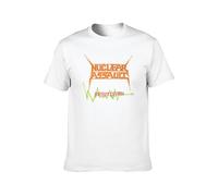 Nuclear Assault Brain Death 86 Trash Metal Band Men's T-Shirt Unisex White Men Tees L